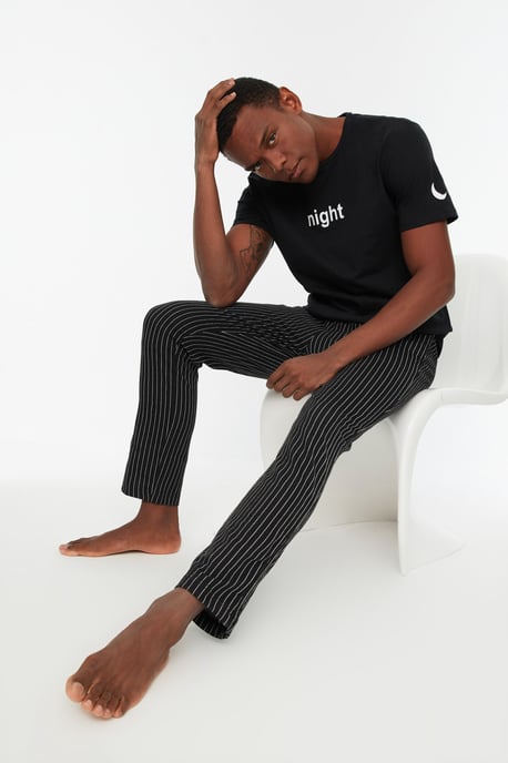 Trendyol Hommes Vélo Collier Pyjama Ensemble 2 pieces - Image 5
