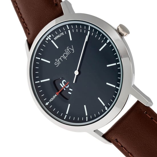 Simplify The 6500 Leather-Band Watch