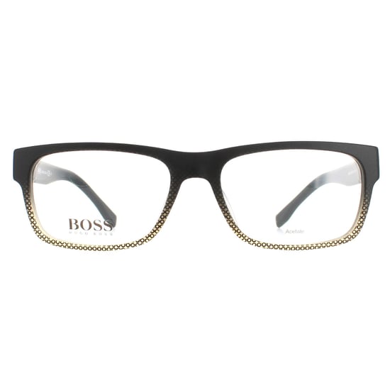 Hugo Boss Rectangular Mens Shaded Grey Texture Glasses