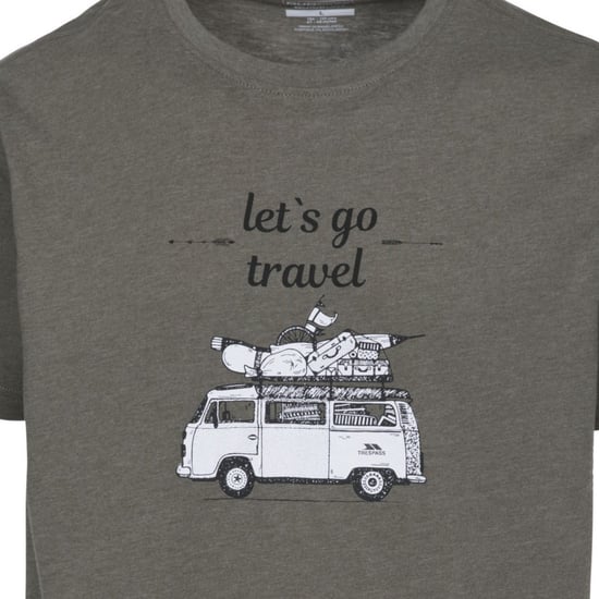 Trespass Herren T-Shirt mit Campervan-Motiv (Moosgrün meliert) - Image 2