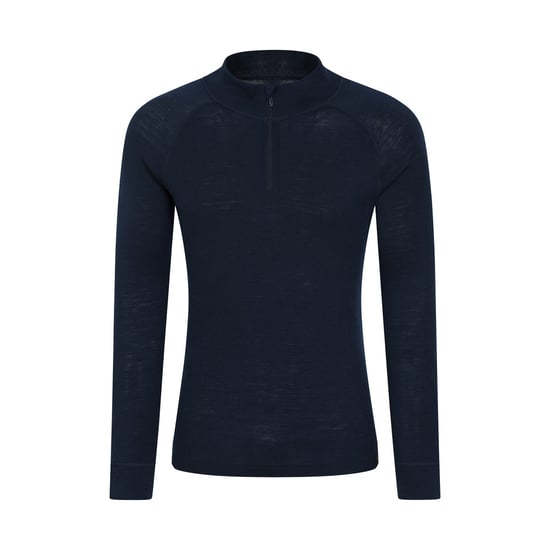 Mountain Warehouse Mens Merino Wool Base Layer Top (Pack of 2) (Navy)