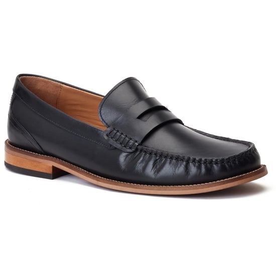 Base London Garfield Leder Herren schwarze Mokassins - Image 1