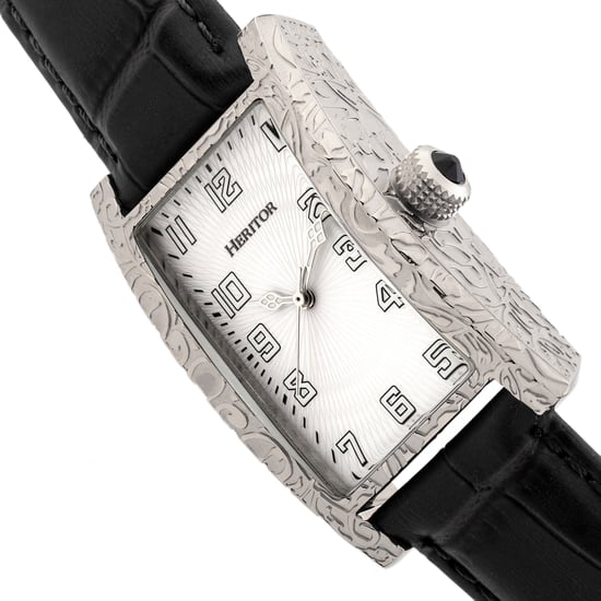 Montre automatique Heritor Jefferson à bracelet en cuir - Image 3