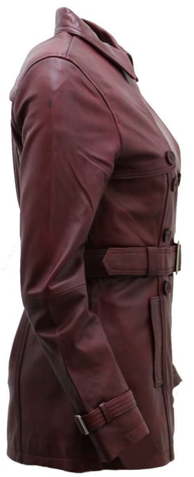 Women's mid-length leather trench coat - Oakham