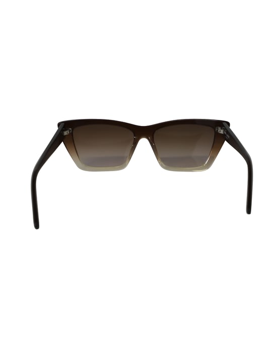 Saint Laurent Katzenaugen-Sonnenbrille aus braunem Acetat - Image 4