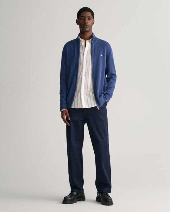 Gant Casual Cotton Zip Strickjacke - Image 2