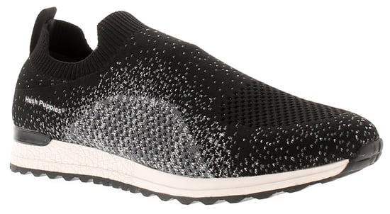 Hush Puppies Ennis Stoff Damen Schwarz Sneakers - Image 1