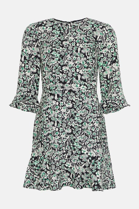 Drawn Ditsy Print Mini Flippy Dress