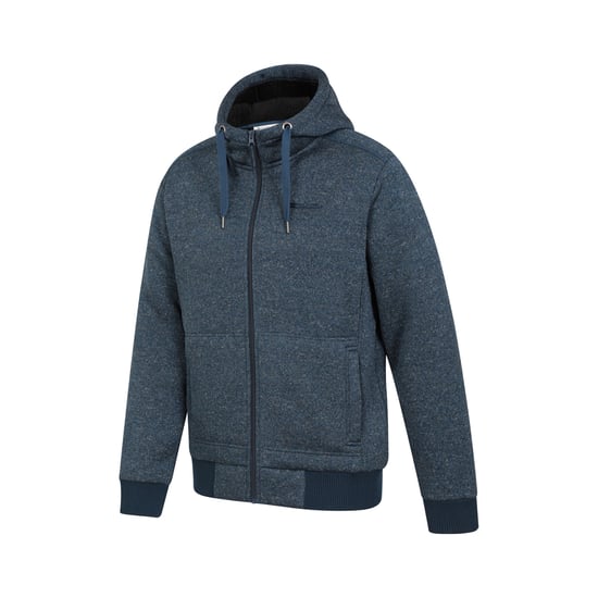 Mountain Warehouse Herren Nevis II Kunstpelz Hoodie (dunkelblau) - Image 3