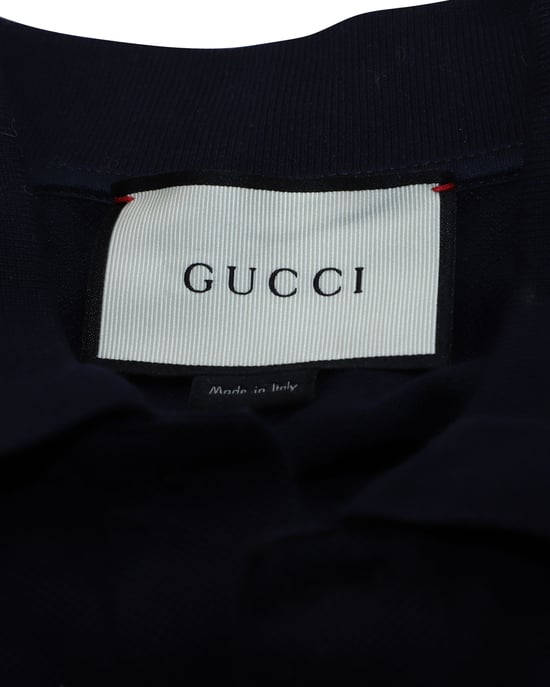 Gucci Snack Back Polo-Shirt aus Baumwolle in Marineblau - Image 4