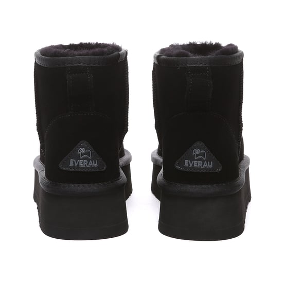 EVER AU Damen Leder Plateau Kurzstiefel - Dusky - Image 5