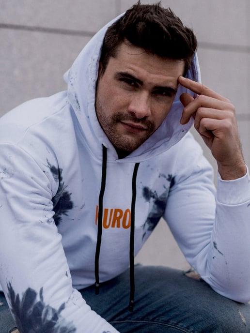 Takeshy Kurosawa Sweatshirt Shibori Herren weiß - Image 3