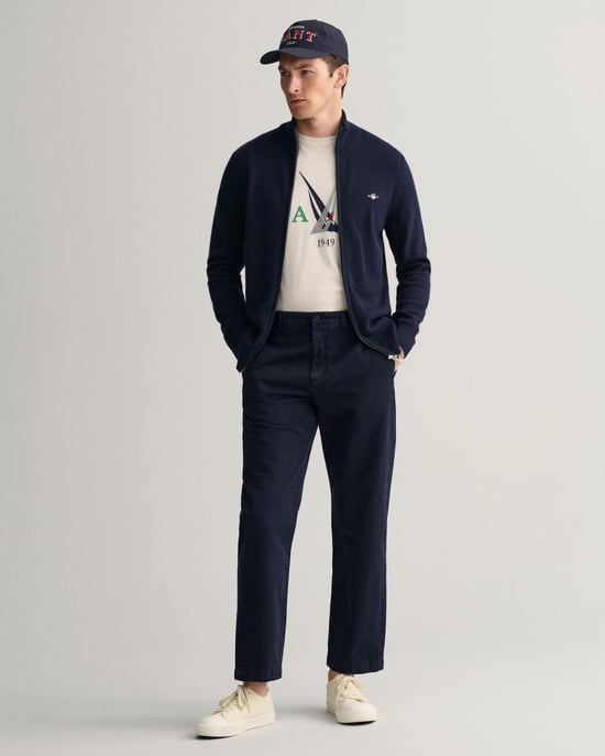Gant Casual Cotton Zip Strickjacke - Image 4