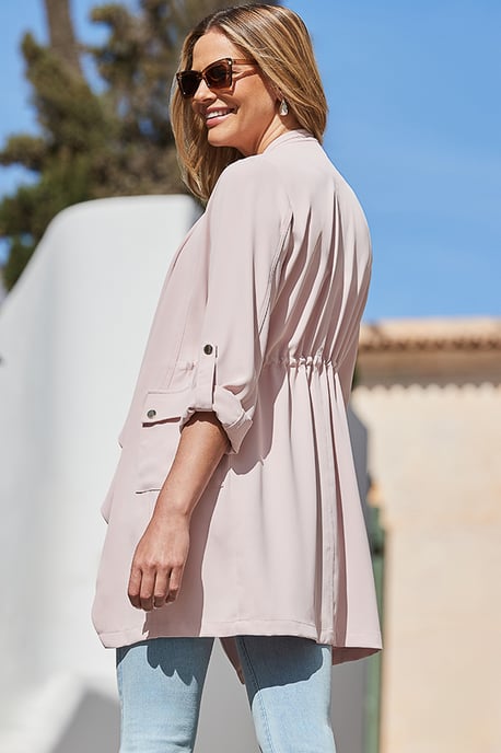 Pink Waterfall Duster Jacket