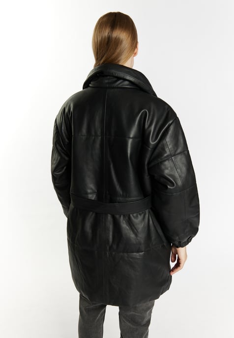 Dreimaster Lederjacke Damen schwarz - Image 4