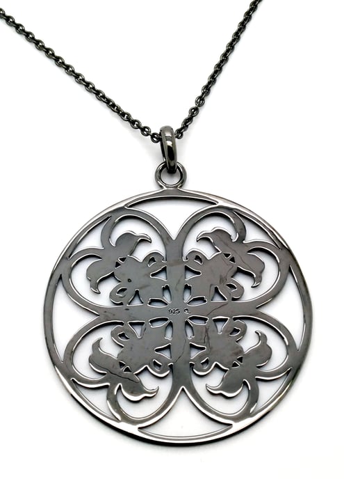 Orphelia Damen-Kette aus 925er Sterlingsilber mit Anhänger – Schwarz ZH-6035/3 - Image 3