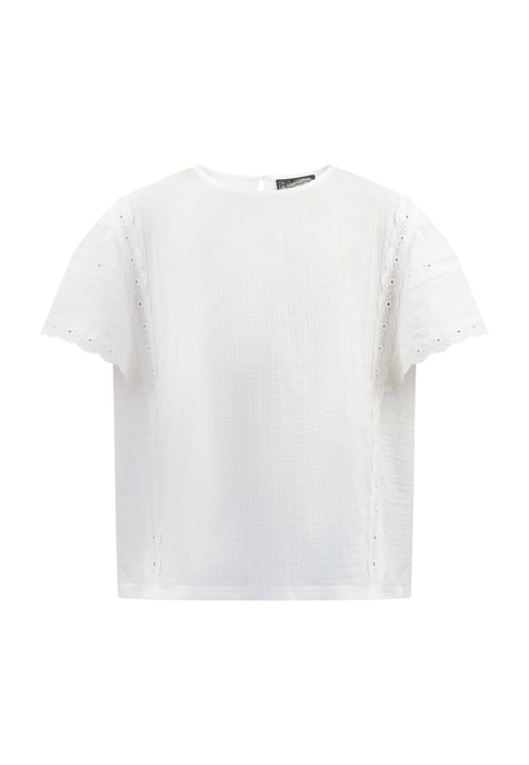 Dreimaster Blusenshirt mit Spitze Mädchen Weiss - Image 1