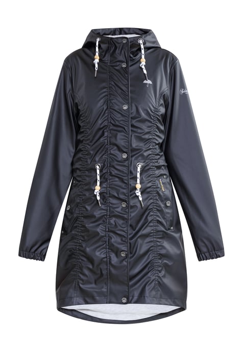 Schmuddelwedda Regenmantel Damen Schwarz - Image 1
