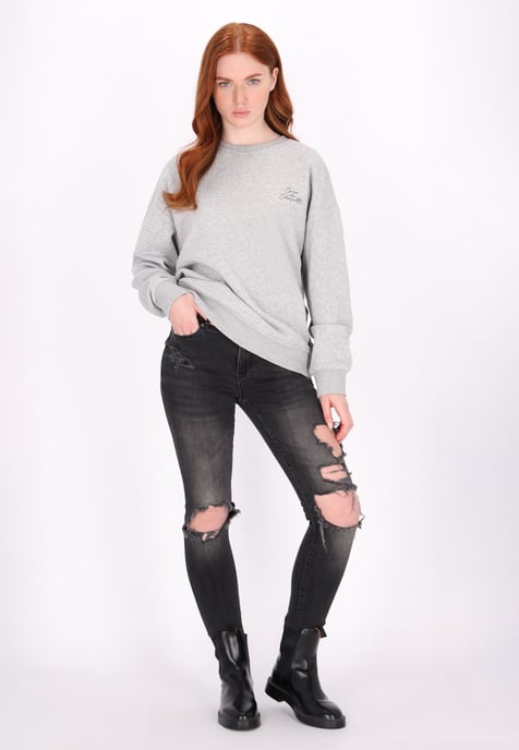 Dreimaster Sweatshirt Damen Grau Melange - Image 2