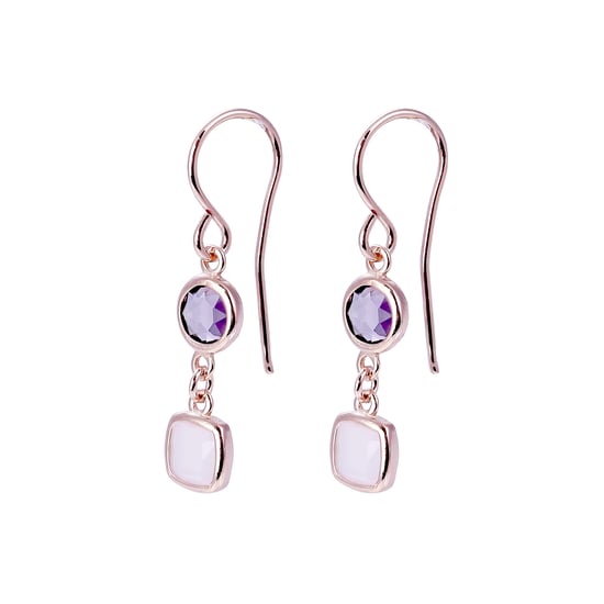 Orphelia 'Fawn' Damen 925 Sterling Silber Drops Ohrringe - Rose ZO-7410 - Image 3