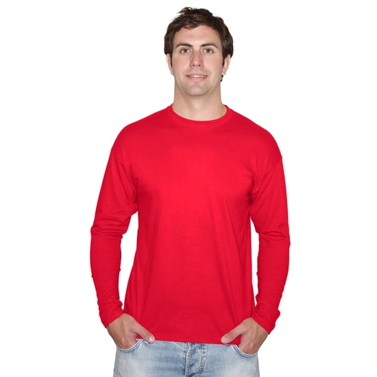Fruit Of The Loom Herren R Langarm T-Shirt (Rot) - Image 3