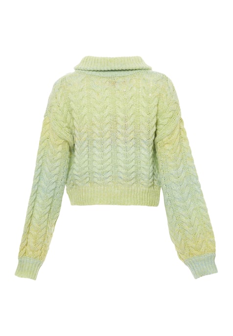 Mymo Strickjacke Damen LIMETTE MINZE - Image 2