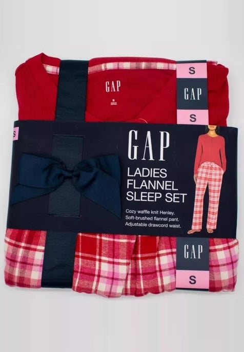 GAP Damen Pyjama Flanell Schlafset in Rot Tartan - Image 5
