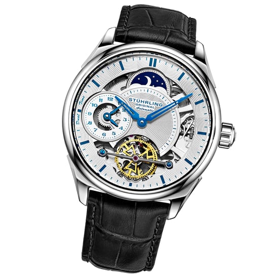 Schwarz und Silber Presidia Automatik 42mm Skeleton - Image 2