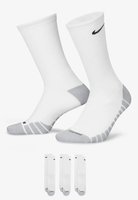 NIKE Unisex Everyday Cushion Crew Trainingssocken 3 Paar in Weiß - Image 1