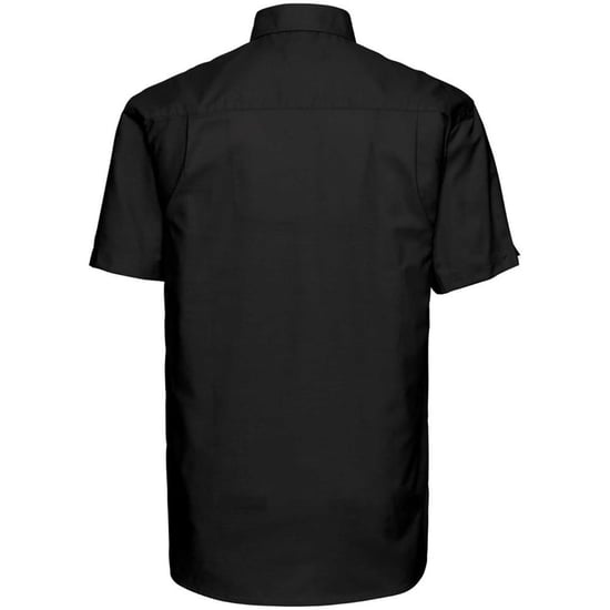 Russell Collection Oxford Herren Hemd, Kurzarm, pflegeleicht (Schwarz) - Image 2