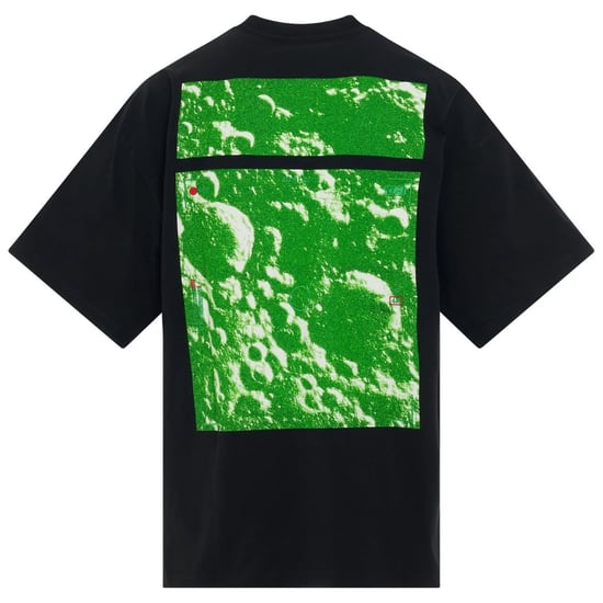 Off-White Moon Tab Übergroßes schwarzes T-Shirt - Image 2