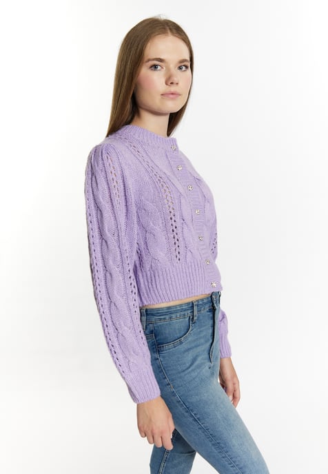 Mymo Strickcardigan Damen violett - Image 3