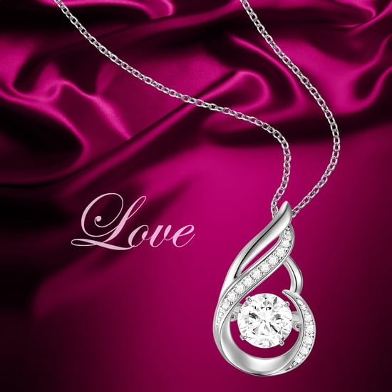 Necklace with pendant sterling silver zirconia white Rafaela Donata - Image 5