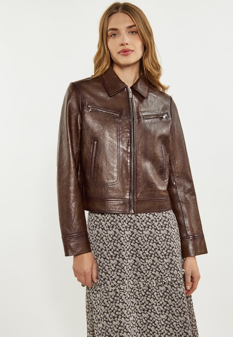 Dreimaster Jacke Damen dunkelbraun - Image 3
