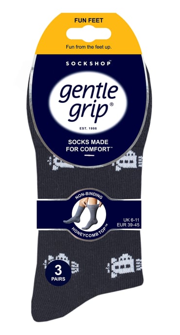 Gentle Grip - 6 Paar nicht elastische Socken für Herren - Tiefsee - Image 2
