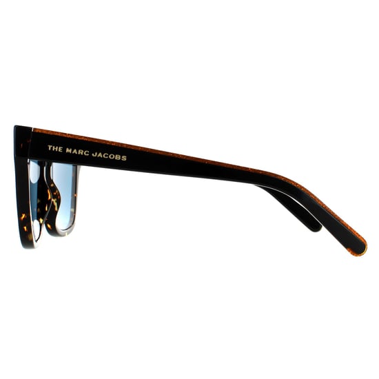 Marc Jacobs Square Womens Havanna Schwarz Blau Avio Sonnenbrille - Image 3