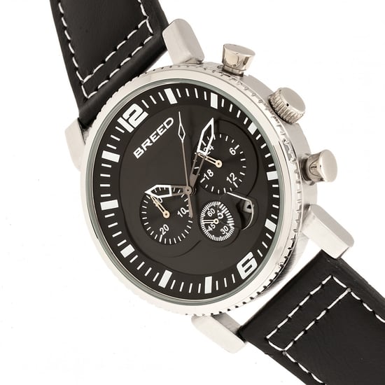Breed Ryker Chronograph Leather-Band Watch w/Date