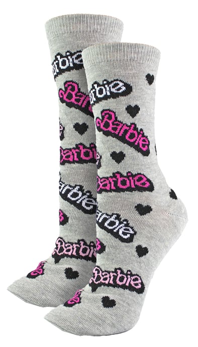 Barbie Socken für Frauen | Funky Crew Casual Neuheit Socken | Barbie Geschenke - Barbie - Image 1
