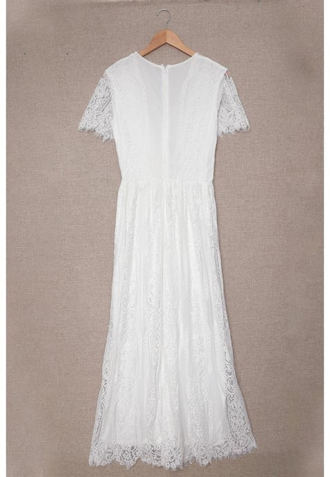 Damen „Fill Your Heart“ Maxikleid aus Spitze in Weiß - Image 3