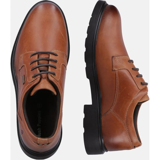 Hush Puppies Pearce Leder Herren Tan Schnürschuhe - Image 6