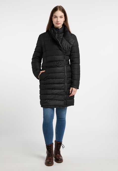 Dreimaster Wintermantel mit Wattierung Damen schwarz - Image 2