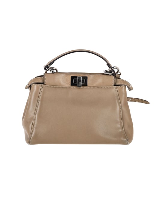 Fendi Peekaboo Mini aus beigem Leder - Image 1