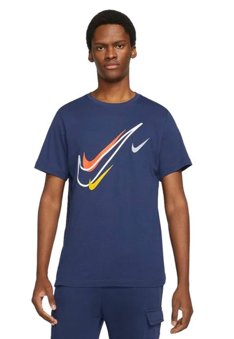 Nike Herren Court Swoosh Logo T-Shirt in Marineblau - Image 1