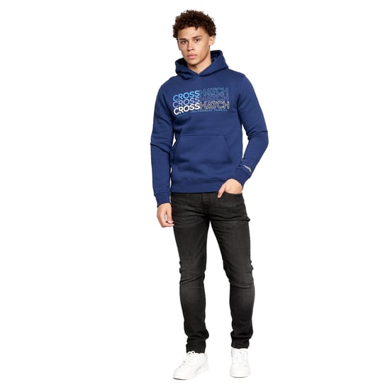 Crosshatch - "Larmen" Kapuzenpullover für Herren (2er-Pack) (Marineblau/Blau) - Image 4