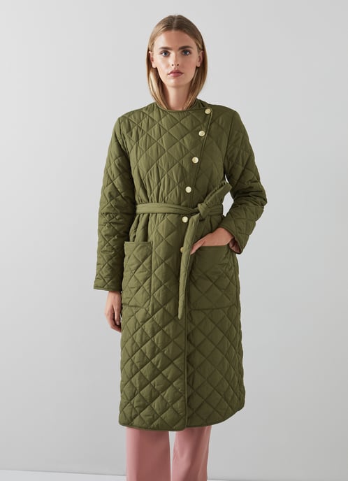 LK Bennett Litten Coats, Dark Green