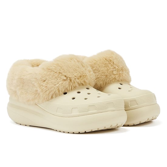 Crocs Furever Crush Clog Knochen Damen Beige Komfortschuhe - Image 1