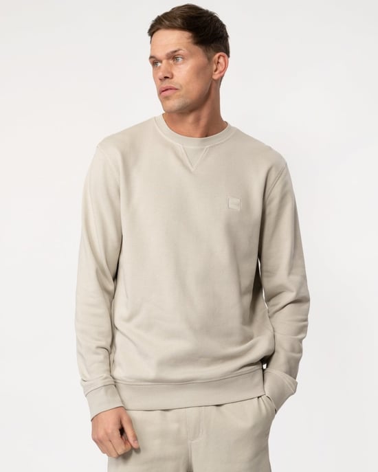 BOSS Orange Westart Herren Rundhals Sweatshirt mit Logopatch - Image 1