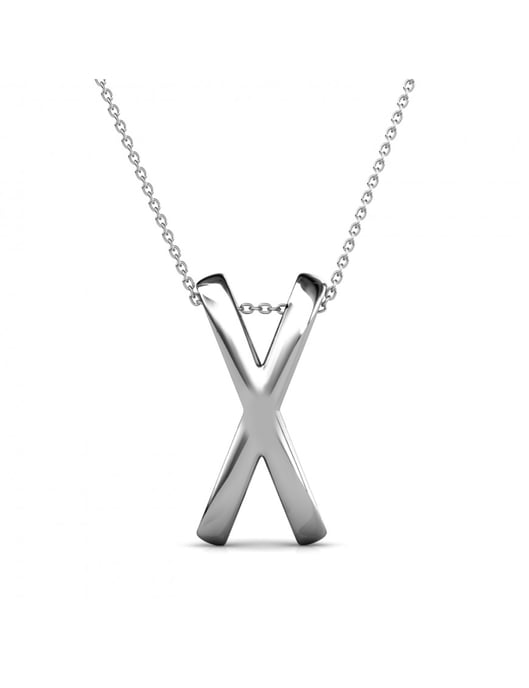 X Duo-Anhänger - Silber und Kristall - Image 4