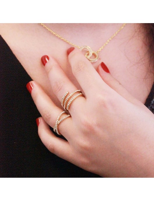 X Ring - Gold und Kristall - Image 2