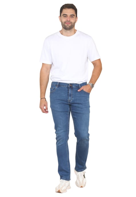 MYT Herren-Jeans mit geradem Bein, Hyper-Stretch-Denim in Blau - Image 6